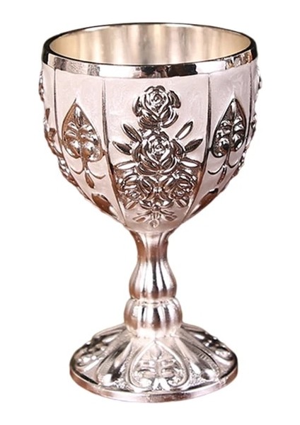 Gümüş 30ML 30ML Metal Şarap Bardakları Retro Şarap Bardağı Kadeh Vintage Avrupa Tarzı Şampanya Kokteyl Bardakları Bar Ev Dekor Drinkware (Yurt Dışından)