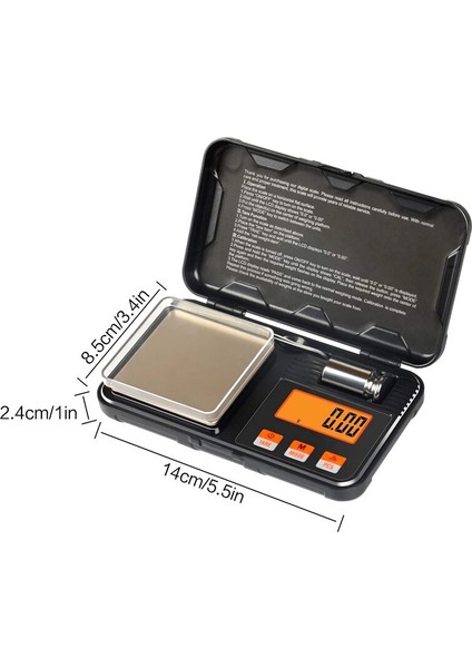 10G 200G 0.01G Elektronik Dijital Terazi Mini Ölçek Hassas Profesyonel Cep Ölçeği Miligram Kalibrasyon Taşınabilir Ağırlıklar (Yurt Dışından)