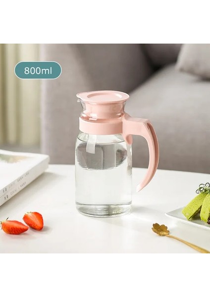 800ML-PEMBE Kapaklı ve Saplı Cam Su Sürahi Isıya Dayanıklı Cam Sürahi Sürahi Distribütör De Boisson Içecek Dispenseri Chaleira (Yurt Dışından) fiyatları