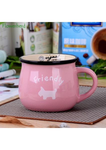 Beyaz L 350 ml Seramik Kahve Kupa Vintage Yaratıcı Süt Kahvaltı Fincan Kahve Fincanı Renk Sır Tumbler Fincan Kupalar Kahve Fincanları Coffeeware Teaware (Yurt Dışından)