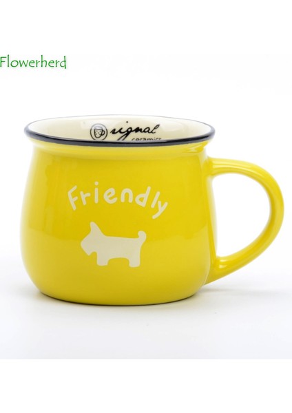 Beyaz L 350 ml Seramik Kahve Kupa Vintage Yaratıcı Süt Kahvaltı Fincan Kahve Fincanı Renk Sır Tumbler Fincan Kupalar Kahve Fincanları Coffeeware Teaware (Yurt Dışından)