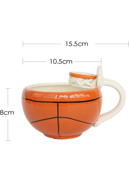 Basketbol Kupası 501-600 ml Kupa Basketbol Futbol Şekli Fincan Tek Çiçek Çay Süt Kahve Kupa Kahvaltı Seramik Kupa Aile Mutfak Sofra Malzemeleri Hediye (Yurt Dışından)