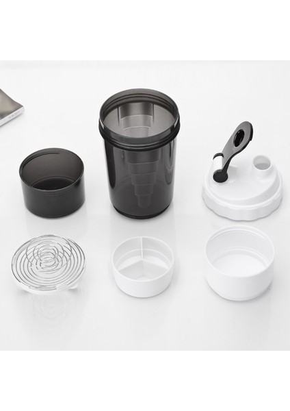 Mavi 550ML 3 Katmanlı Spor Shaker Şişesi Protein Shaker Kupası Spor Protein Tozu Konteyner Su Şişeleri Shaker Spor Milkshake Kupası 550ML (Yurt Dışından) fırsatları