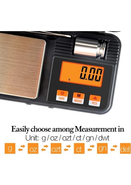 50GX0.001G Elektronik Dijital Terazi 200G 0.01G / 50G 0.001G Mini Terazi Hassas Profesyonel Cep Ölçeği Miligram Kalibrasyon Ağırlıkları (Yurt Dışından) modelleri