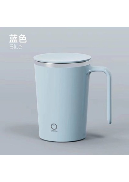 Mavi 400 ml Mutfak Elektrikli Karıştırma Fincan Karıştırma Kahve Fincanı Otomatik Karıştırma Kupalar Bardak Tembel Dönen Manyetik Su Bardağı Kahve Kupa Çay Bardağı (Yurt Dışından)
