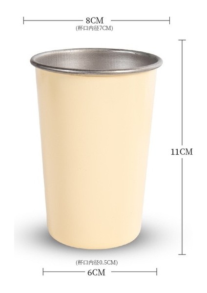 Büyük Bej 230-500ML 230/350/500ML Paslanmaz Çelik Bira Bardakları Ev Ofis Metal Su Içecekleri Kahve Tumbler Çay Süt Kupaları Mutfak Drinkware (Yurt Dışından)