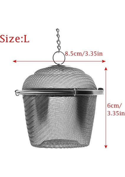 L 1 Adet Paslanmaz Çelik Çorba Tadı Baharat Kutusu Sepeti Salamura Tencere Cüruf Ayırma Kevgir Süzgeçler Pişirme Örgü Filtre Aracı (Yurt Dışından)