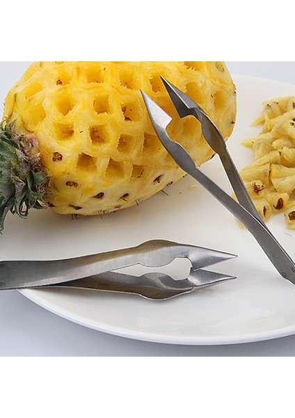 Ananas Pala Çilek Soyucu Meyve Soyucu Ananas Tart Dilimleme Kesici Kolay Paslanmaz Çelik Mutfak Bıçağı Alet Ananas Dilimleme Klipleri (Yurt Dışından) fırsatları