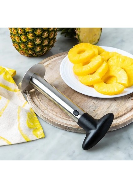 Siyah Inanılmaz Paslanmaz Çelik Ananas Kesici Ananas Oyacağı Dilimleme Aracı Ananas Oyacağı ve Dilimleme Aracı Uygun Meyve Kesici (Yurt Dışından) fiyatları