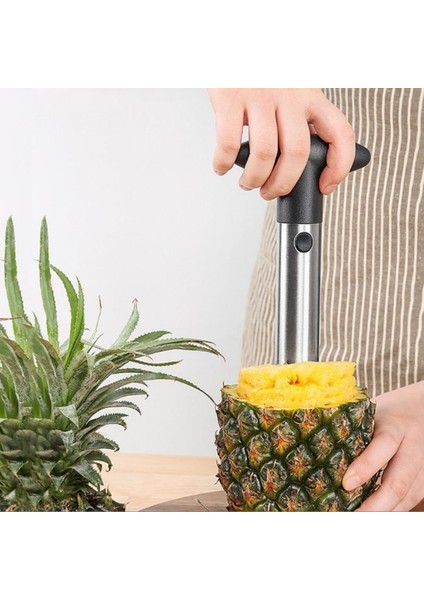 Siyah Inanılmaz Paslanmaz Çelik Ananas Kesici Ananas Oyacağı Dilimleme Aracı Ananas Oyacağı ve Dilimleme Aracı Uygun Meyve Kesici (Yurt Dışından) indirimleri