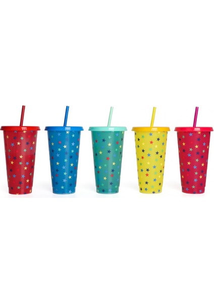 Yeşil 710 ml Samanlı ve Kapaklı Bardak Su Şişesi Bpa Ücretsiz Buzlu Seyahat Kupa Yeniden Kullanılabilir Renk Değiştiren Su Bardakları Partiler Doğum Günü (Yurt Dışından) fiyatları