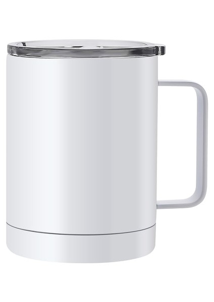 Beyaz 12OZ Kahve Kamp Kupaları Beyaz Süblimasyon Bardak Mühür Kapaklı ve Ev Ofis Malzemeleri Için 12OZ Paslanmaz Çelik Süt Bardakları (Yurt Dışından)