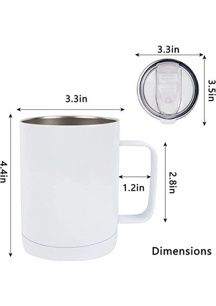 Beyaz 12OZ Kahve Kamp Kupaları Beyaz Süblimasyon Bardak Mühür Kapaklı ve Ev Ofis Malzemeleri Için 12OZ Paslanmaz Çelik Süt Bardakları (Yurt Dışından) fiyatları