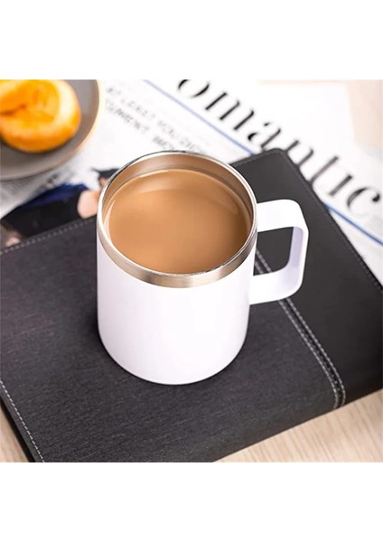Beyaz 12OZ Kahve Kamp Kupaları Beyaz Süblimasyon Bardak Mühür Kapaklı ve Ev Ofis Malzemeleri Için 12OZ Paslanmaz Çelik Süt Bardakları (Yurt Dışından) fırsatları