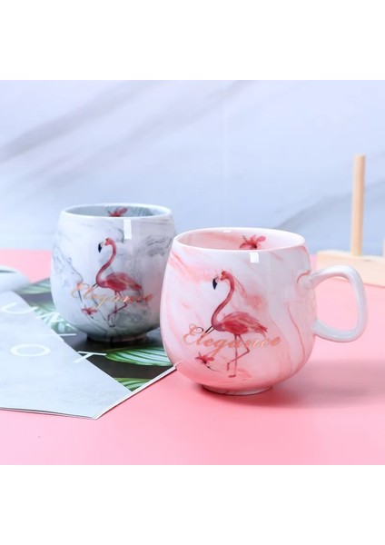 U0221PEMBE Flamingo Kahve Kupaları Seramik Kupa Seyahat Fincan Sevimli Kedi Ayağı Ins 72*85MM 350 ml (Yurt Dışından) fiyatları
