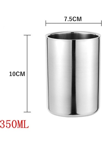 350 ml 200-500 ml 304 Paslanmaz Çelik Kahve Kupa Çift Katmanlı Bira Bardağı Hiçbir Kolu Kalınlaşmış Anti-Haşlanma Su Bardakları Mutfak Aletleri Içme Gereçleri (Yurt Dışından)