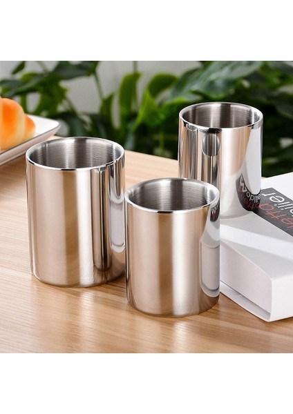 350 ml 200-500 ml 304 Paslanmaz Çelik Kahve Kupa Çift Katmanlı Bira Bardağı Hiçbir Kolu Kalınlaşmış Anti-Haşlanma Su Bardakları Mutfak Aletleri Içme Gereçleri (Yurt Dışından) fırsatları