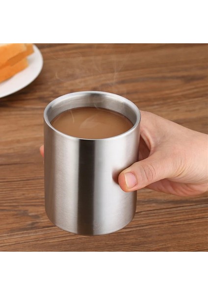 350 ml 200-500 ml 304 Paslanmaz Çelik Kahve Kupa Çift Katmanlı Bira Bardağı Hiçbir Kolu Kalınlaşmış Anti-Haşlanma Su Bardakları Mutfak Aletleri Içme Gereçleri (Yurt Dışından) indirimleri