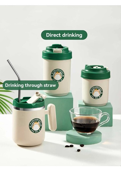 L Tipi B 380-480 ml Worthbuy 18/8 Kahve Fincanı Termos Paslanmaz Çelik Çift Katmanlı Soğutucu Saman Bardak Taşınabilir Yeniden Kullanılabilir Kupa Su Şişesi (Yurt Dışından) indirimleri
