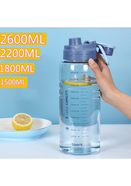 Yeşil 2600ML 1.5 Litre Bpa Ücretsiz Spor Şişe Filtreli Büyük 2600ML Içme Şişesi Su Isıtıcısı Su Şişesi Kaynar Su Için Su Şişesi Bardağı (Yurt Dışından)