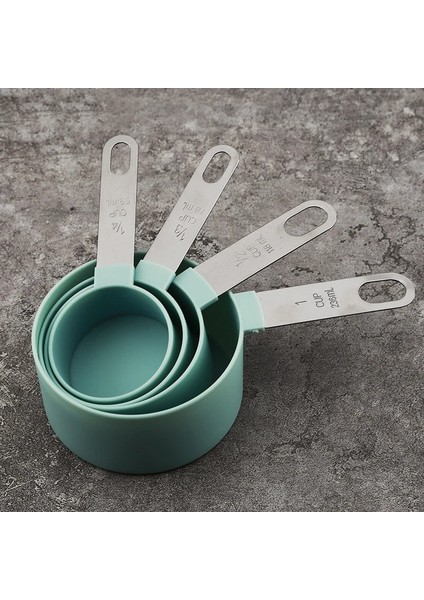 Beyaz 8 Adet Ölçüm Bardak Kaşık Seti Pişirme Kek Pasta Pişirme Kapları Paslanmaz Çelik Saplar Mutfak Gereçleri Aksesuarları Gadget (Yurt Dışından) fırsatları