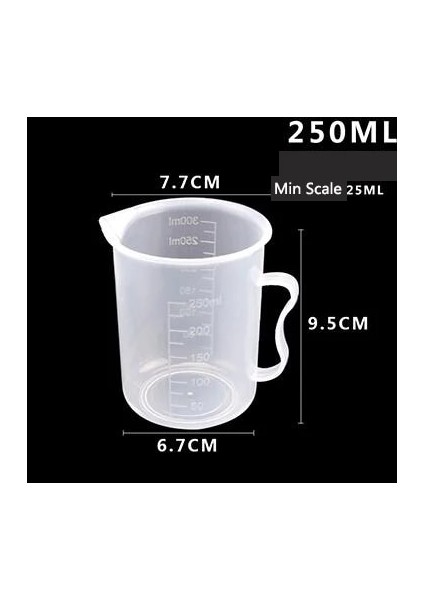 250ML 50/100/250/500ML Plastik Ölçüm Kabı Sürahi Dekantör Şişe Ağzı Yüzey Mutfak Aracı Malzemeleri Çay Dükkanı, Bar, Otel, Aile (Yurt Dışından)