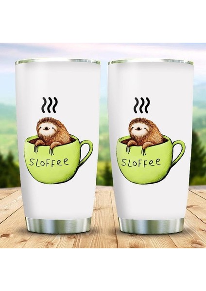 Erkekler Kadınlar Için Stil 9 Karikatür Tembellik Fincan Doğum Günü Hediyeleri, 20 Oz Paslanmaz Çelik Tumbler Kapaklı Bardak, Yalıtımlı Seyahat Kahve Kapaklı Kupa (Yurt Dışından)