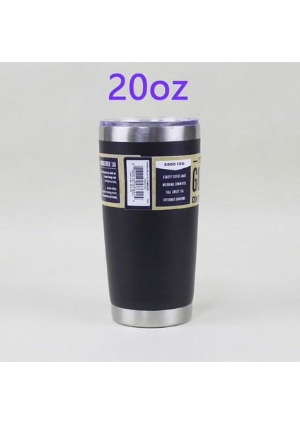 20OZ Siyah 3 Logo Paslanmaz Çelik Bardak Çift Duvar Su Termal Termos Kahve Kupa Yetys Şişeler Termoslar 30OZ 20OZ Bardak Su Şişesi (Yurt Dışından)