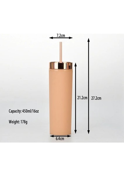 16OZ 16OZ Akrilik Nedime Tumbler Plastik Düz Sıska Bardak Kaplama Kapaklı Çift Duvar Içme Şişesi Pipetli Bardak (Yurt Dışından) modelleri