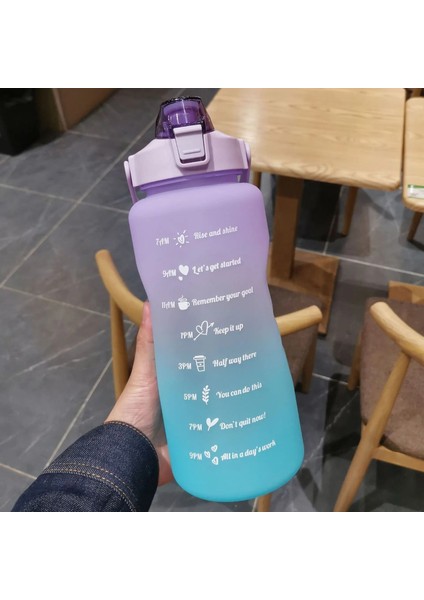 Mavi 2l 2 L Su Şişesi Kızlar Motivasyon Su Şişesi Saman Bardak Sızdırmaz Bpa Buzlu Bardak Zaman Ölçeği Açık Spor Su Şişeleri (Yurt Dışından) modelleri