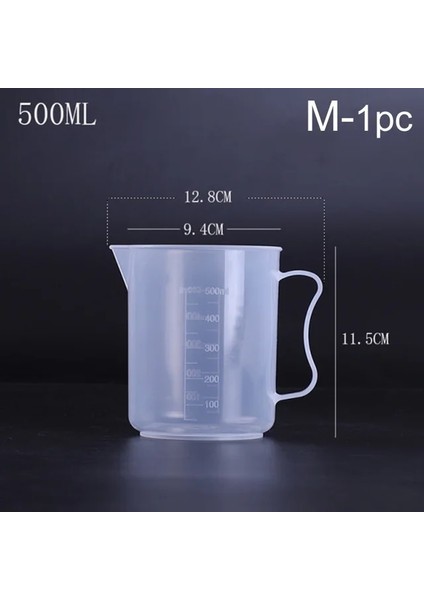 M-1pc 20ML/30ML/50ML/300ML/500ML/1000ML Şeffaf Plastik Mezun Ölçüm Kabı Pişirme Kabı Sıvı Ölçü Sürahi Bardak Konteyner (Yurt Dışından)