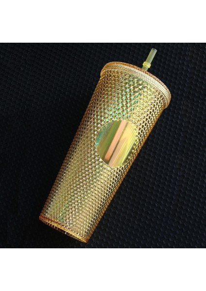 710 ml Tumbler Su Şişeleri Samanlı Çift Katmanlı Plastik Durian Elmas Radyant Tanrıça Bira Kupa Kahve Fincanı (Yurt Dışından)