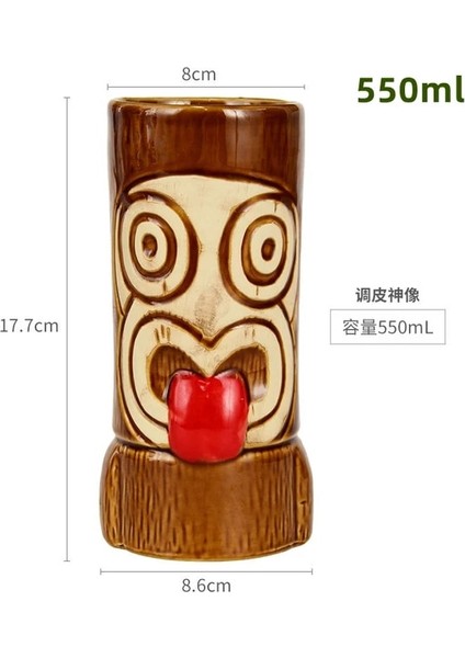 Tip 18 250-700 ml Seramik Hawaii Tiki Kupalar Yaratıcı Kokteyl Bardakları Bira Bardağı Martini Gözlük Içecek Kupalar Komik Fincan Kahve Fincanı Erkekler Için Hediye (Yurt Dışından)