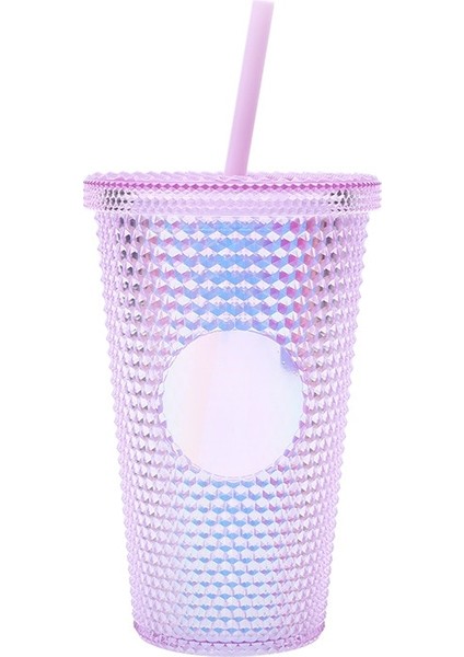 Lazer Siyah 480ML 16OZ Mat Kaplama Çift Duvar Diy 473ML 480ML 500ML 16OZ Plastik Durian Tumbler Durian Pipetli Bardak Logo Yok (Yurt Dışından)