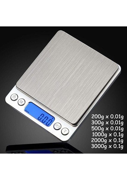 Mutfak Terazisi 2000GX 0.1g Dijital Mutfak Terazisi Mini Cep Paslanmaz Çelik Hassas Takı Elektronik Denge Ağırlığı Altın Gram 3000GX0.1G (Yurt Dışından)