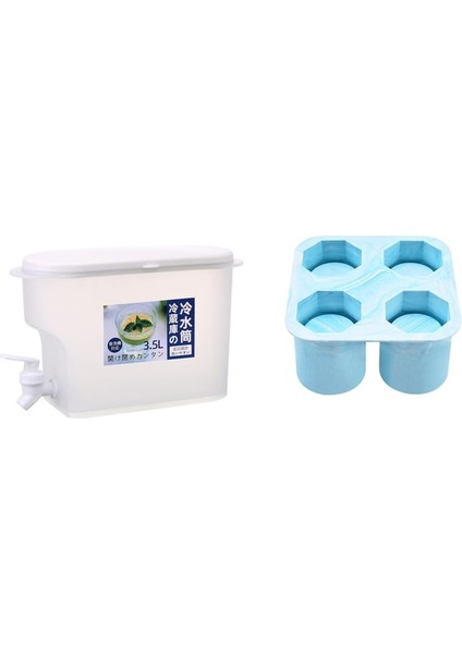Beyaz Sürahi Set6 Içecek Içecek Dispenseri 3.5l Buzdolabı Soğuk Su Isıtıcısı Kovası Musluklu Limonata Şişesi Büyük Kapasiteli Drinkware Suyu Su Sürahisi (Yurt Dışından)