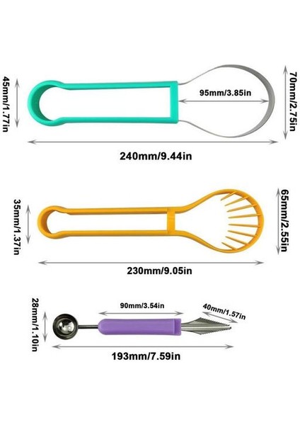 Renkli Avokado Dilimleyici Taşınabilir Meyve Topu Seçici Paslanmaz Çelik Bıçak Meyve Kesici Meyve Için Ergonomik Saplı Çok Amaçlı Dilimleme (Yurt Dışından)