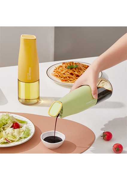 Sarı 500 ml Yağ Şişesi Cam Depolama Yağ Şişesi Tankı Zeytinyağı Dağıtıcı Şişe Otomatik Açılış ve Kapanış Baharat Kabı Mutfak Için (Yurt Dışından)
