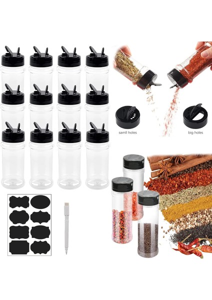 1 Adet Kalem Çift Çıkışlı Plastik Baharat Kavanozları Şişe Çalkalayıcı Kapaklı Etiketler Etiket Baharat Kapları Otlar Tozları Biber (Yurt Dışından) fiyatları