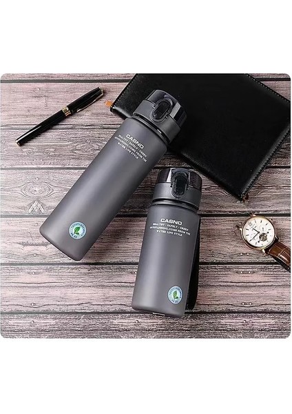 400ML-GRI As Show Bpa Içermeyen Su Şişesi 400ML 560ML Plastik Su Bardağı Sızdırmaz Içecek Şişeleri Çocuk Spor Açık Buzlu Su Bardağı (Yurt Dışından)