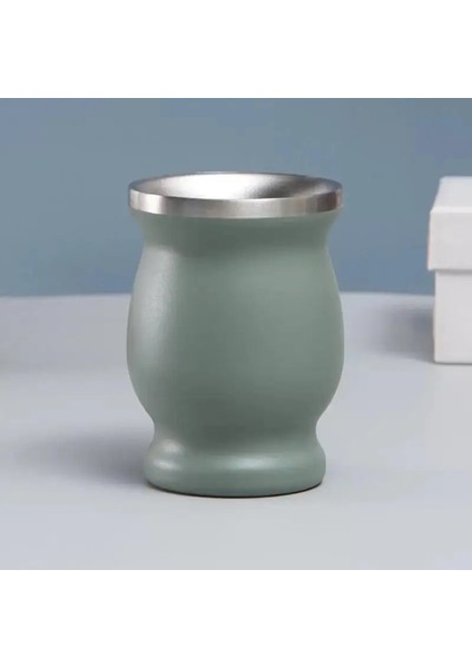 Siyah 230ML 230ML Mate Kupası Bombilla Yerba Mate Kabak Paslanmaz Çelik Çay Kaşıklı Bardak Fırça Isı Yalıtımı Anti Haşlanma Çay Bardağı Bardak (Yurt Dışından)