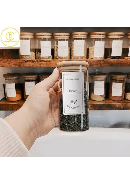 6 Adet-Yuvarlak 6 Adet 4 Oz Cam Baharat Saklama Kavanozları Bambu Kapaklı Mutfak Tuzluk Biber Çeşni Saklama Kabı Ot Baharat Araçları (Yurt Dışından)