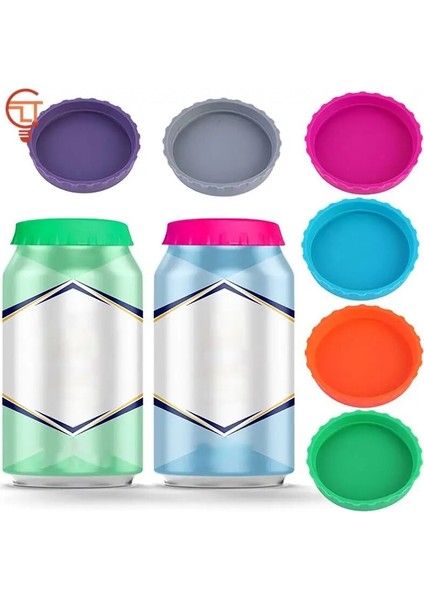 Gri 1 Adet Soda Kapağı Çok Renkli Içecek Kutusu Koruyucu Silikon Kapakları Bira Şişesi Kapağı Teneke Kutu Soda Kola Sızdırmaz Kapak (Yurt Dışından)
