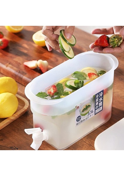 3.5l 3.5l Büyük Kapasiteli Soğuk Su Isıtıcısı Şişe Buzdolabı Musluk Soğutulmuş Su Sebili Gıda Sınıfı Mutfak Plastik Kova ile Birlikte Gelir (Yurt Dışından) modelleri