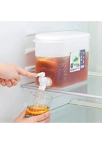 3.5l 3.5l Büyük Kapasiteli Soğuk Su Isıtıcısı Şişe Buzdolabı Musluk Soğutulmuş Su Sebili Gıda Sınıfı Mutfak Plastik Kova ile Birlikte Gelir (Yurt Dışından) fırsatları