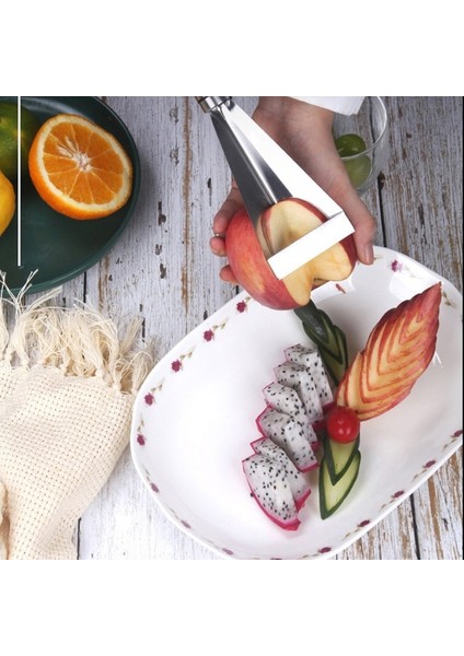 D 1 Adet Paslanmaz Çelik Mutfak Aracı Meyve Sebze Bıçak Tart Oyma Bıçağı Karpuz Kazma Topu Kaşık Patates Soyucu 6 Stilleri (Yurt Dışından)