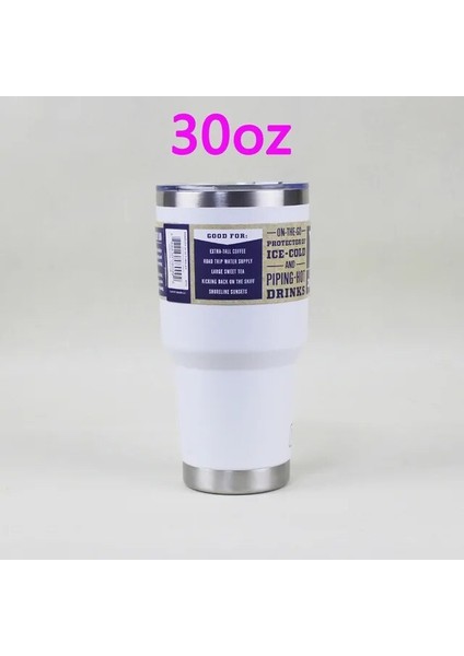 30OZ Beyaz 3 Logo 30OZ 20OZ Paslanmaz Çelik Bardak Yetys Su Şişesi Şişesi Seyahat Cam Kahve Kupa Çift Duvar Termos 30/20 Oz Araba Bardakları (Yurt Dışından)