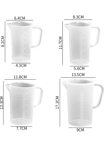250ML 50/100/150/250/500/1000ML Plastik Ölçekli Ölçüm Kabı Şeffaf Mezun Plastik Ölçü Bardak Reçine Su Sürahisi Dekantör Şişe Ağzı (Yurt Dışından) modelleri