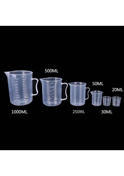 50ML 20ML/30ML/50ML/250ML/500ML/1000ML Dereceli Kalite Ölçüm Sürahisi ile Ölçüm Bardakları Karıştırma Kabı Food Grade Plastik Pp Standardı (Yurt Dışından)