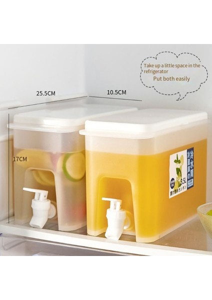 Büyük Kapasiteli Soğuk Su Isıtıcısı 3.5l Meyve Suyu Sürahisi Buzdolabında Musluklu Soğuk Su Isıtıcısı Buzlu Içecek Dispenseri Buzdolabı ve Musluk (Yurt Dışından) fiyatları